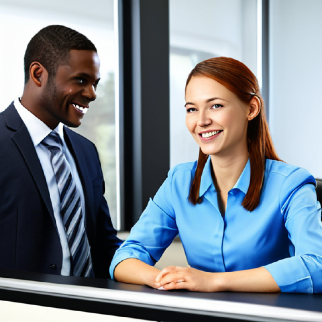 콘텐츠 마케팅과 고객 서비스의 연계 - **
A customer service representative, fully clothed in professional attire, assisting a customer at...
