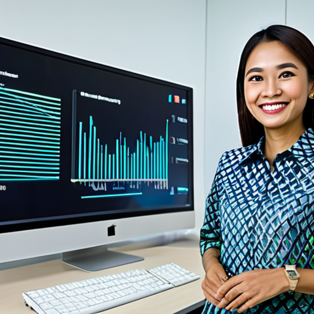 B2B 콘텐츠 마케팅의 차별화 전략 - **
"A Malaysian businesswoman in a modern batik blouse and modest skirt, smiling confidently while ...